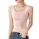 thumbnail image 1 of Camiseta sin mangas para mujer Camisola suave y transpirable Correa ancha Sin mangas Camiseta sin mangas de color puro para primavera verano Rosa L, 1 of 5