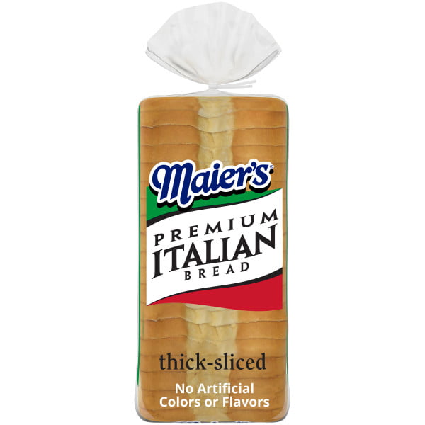 Maier's Premium Italian Bread, Traditional Thick Sliced Loaf, 20 Ounce Bag