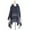 Navy, variant on Xfvqtps Womens Hooded Cape Rough Edge Pullover Large Size Knitted Mixed Color Irregular Hem Fashion Casual Warm Fall and Winter Cloak Black