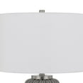 thumbnail image 2 of 29 Inch Ceramic Curved Table Lamp with Stripes, Dimmer, Gray- Saltoro Sherpi, 2 of 5