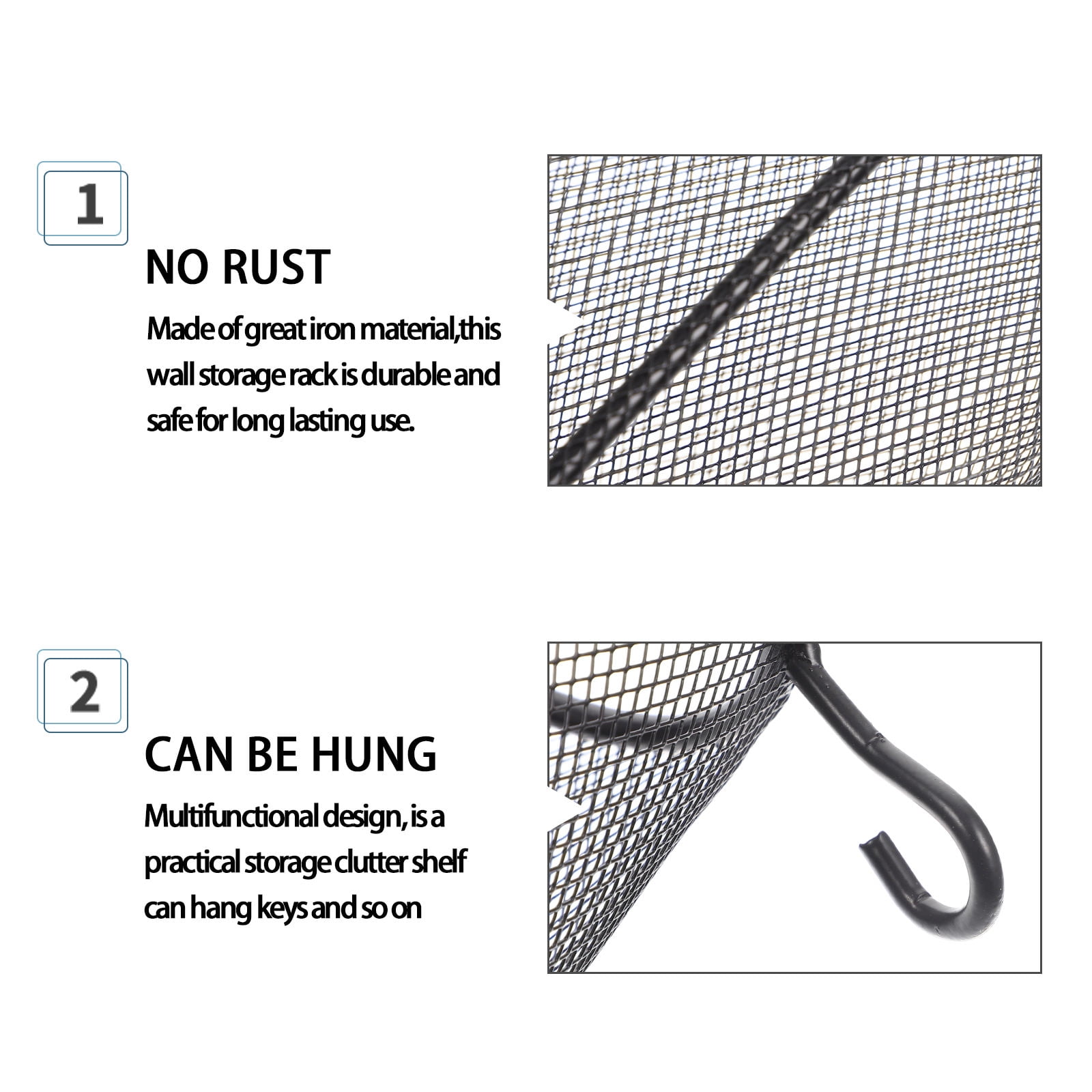 Raindrops 2pcs Hanging Wall File Organizer Wall Mount File Folder Book Iron Storage Rack