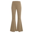 thumbnail image 4 of Women High Waisted Yoga Pants Flare Wide Leg Tummy Control Workout Yoga Trousers Athletic Running Gym Bootcut Slacks, 4 of 6