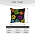 thumbnail image 3 of Home Decoration Outdoor Colorful Lips Throw Pillow Cover Case Velvet border pillowcase Decorative Cushion for Couch Bed（Without pillow core）, 3 of 6
