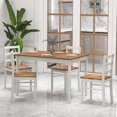 thumbnail image 2 of Costway 5-Piece Dining Set Solid Wood Kitchen Furniture with Rectangular Table & 4 Chairs, 2 of 10