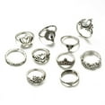 thumbnail image 3 of WIZUTIZ 10pcs/Set Women Bohemian Vintage Stack Rings Above Knuckle Rings Holiday Saving Silver, 3 of 5