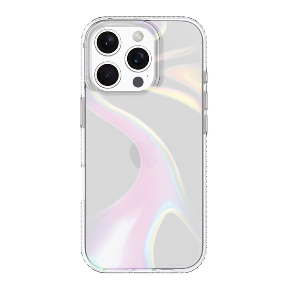 onn. Phone Case for iPhone 16 Pro - Clear Iridescent