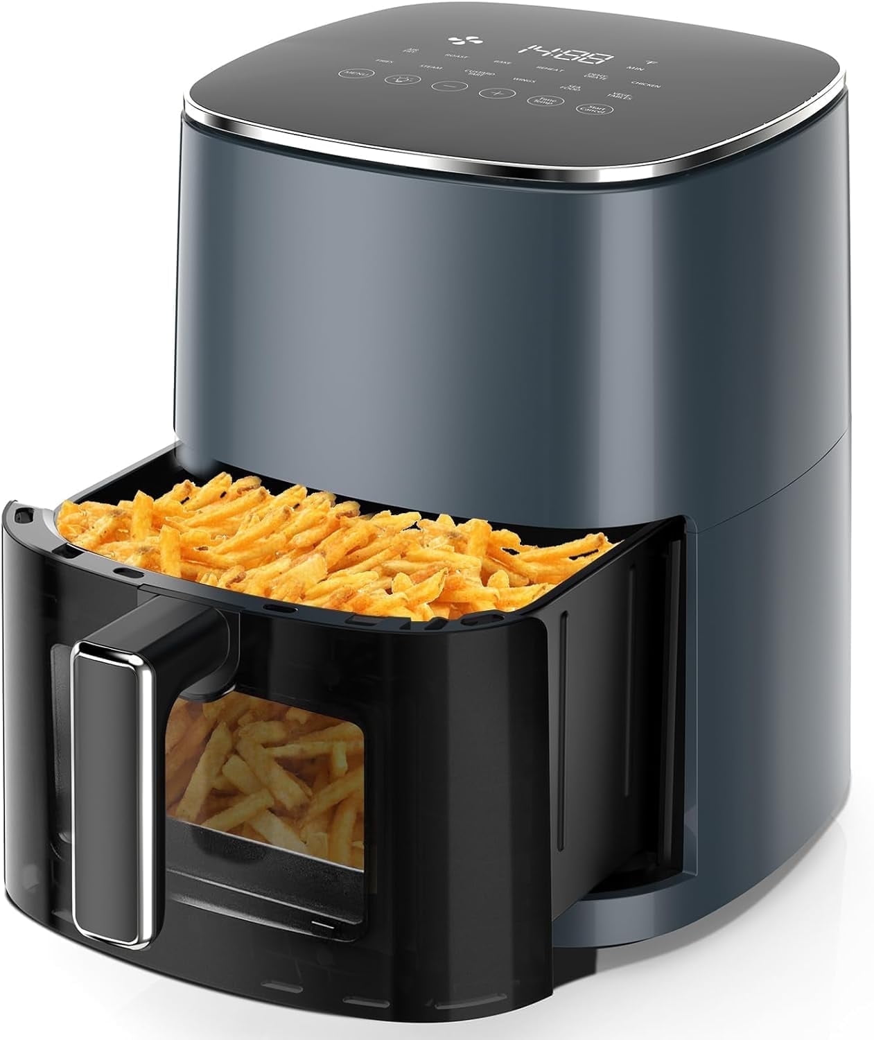 Gourmia, Digital Window Air Fryer, 6-Qt, 12 Presets Black