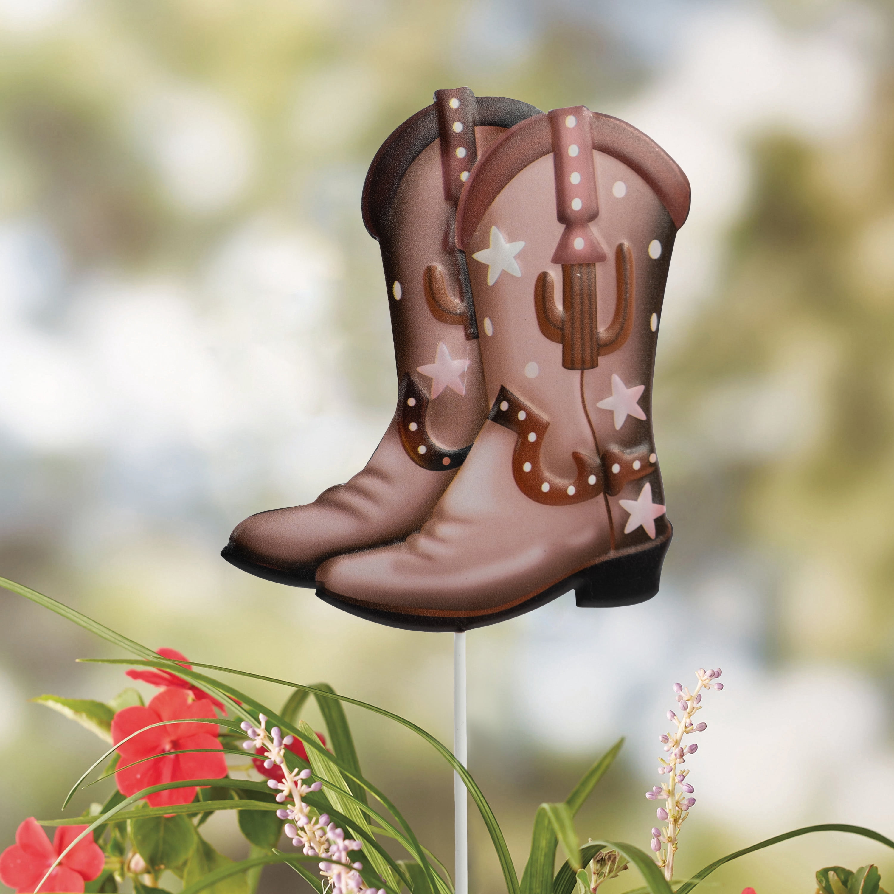 Mainstays Weather-Resistant Metal Cowboy Boot Garden Stake