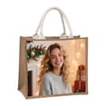 thumbnail image 3 of Yunuuuoa Custom Personalized Linen Tote Bag with Photo Print, Reusable Eco-Friendly Foldable Shopping Bag for Travel, Gym, Beach, Gift for Women Men, 3 of 9
