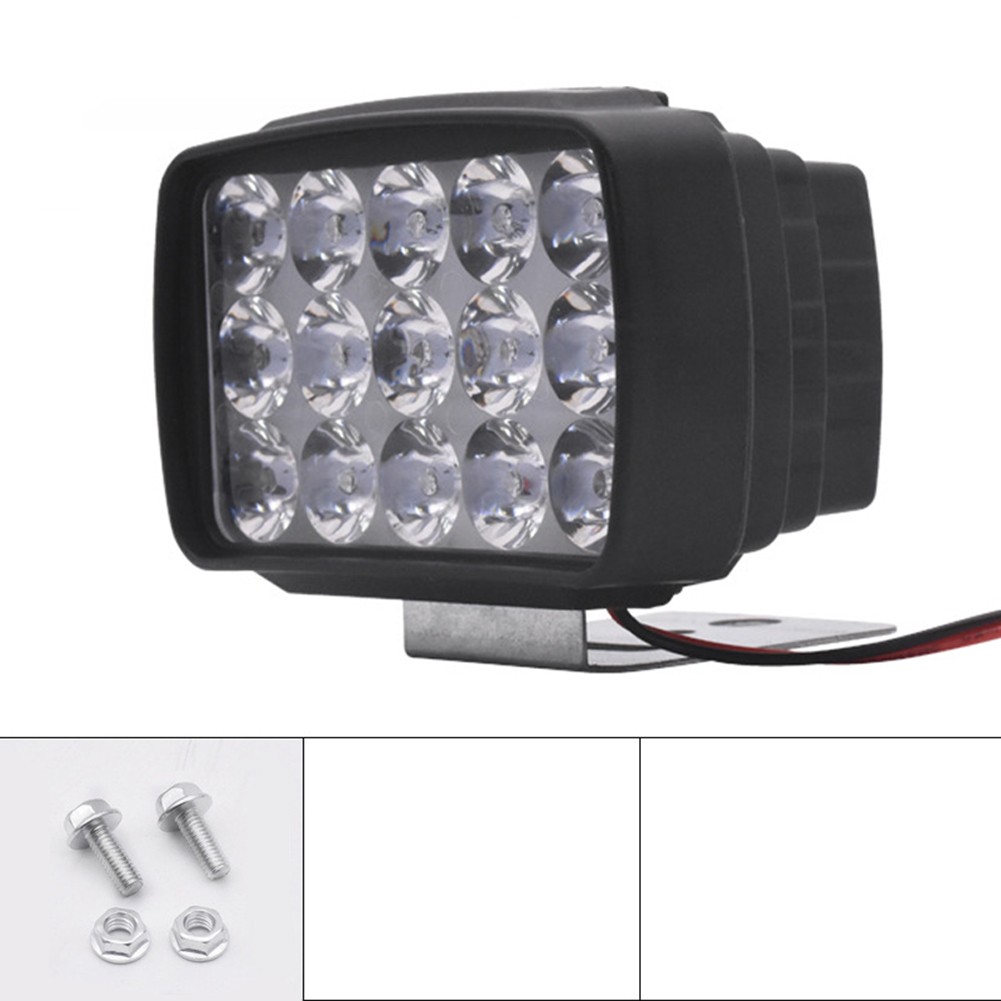 Motorcycle Headlight 15 LED Driving Spot Light Fog White Motorbike ATV UTV Truck