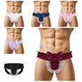 thumbnail image 1 of Hombres Gay Satén T-back G-string Calzoncillos Ropa interior Bowknot Encaje Lencería sexy ZefeiWu 8390611548001, 1 of 1