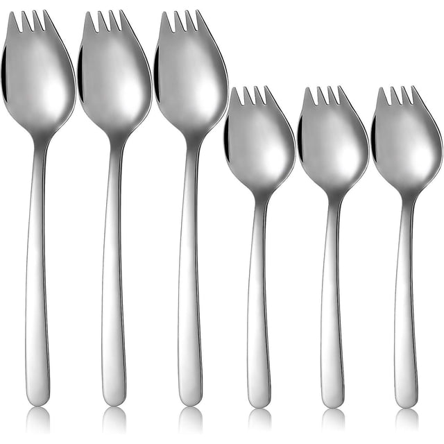 6 piezas de tenedores cucharas y tenedores de acero inoxidable TANGJMXG para uso diario herramientas de cocina