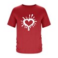 thumbnail image 4 of Yaoyar T-Shirts Graphiques Imprimés Cœur d'Amour pour Hommes Saint-Valentin T-Shirt Manches Courtes Col Rond Vintage T-Shirt Décontracté Été Tendance Pulls de Rue, 4 of 5