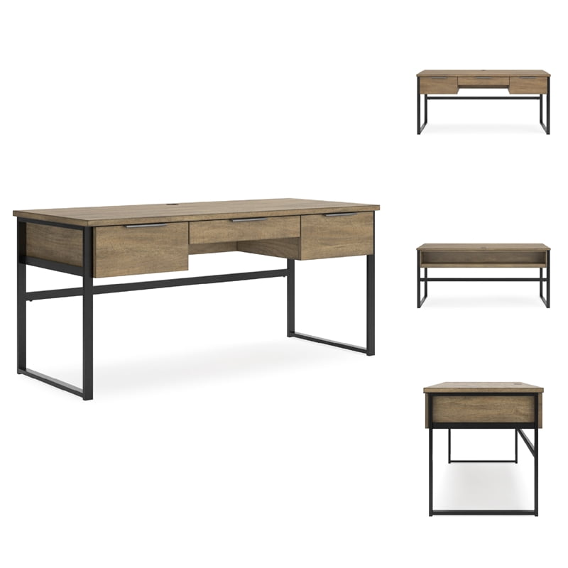 Signature Design by Ashley Montia Light Brown 67" Home Office Desk