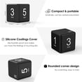thumbnail image 5 of Minthouz Cube Timers portable timer Gravity Sensor Flip Timer Kitchen Timer Kids Timer Workout Timer and Game Timer for Time Management and Countdown Settings (2 Pieces 2.6 Inch), 5 of 9