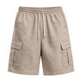 thumbnail image 6 of Cargo Shorts for Men Outdoor Work Athletic Walking Shorts Summer Hiking Fit Casual Shorts with Multi Pockets Khaki 5XL, 6 of 7