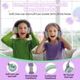 thumbnail image 6 of Seenda Wired Kids Headphones with Microphone, 90° Rotatable Earpads, and Upgraded Type-C Connection, 85/94dB Safe Volume, On-Ear Headphones for Boys/Girls/School/Tablet, Green/Purple, New, 6 of 7