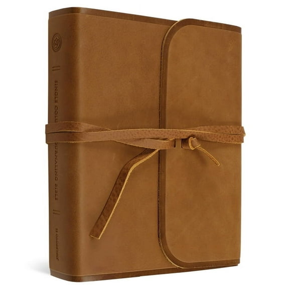 ESV Single Column Journaling Bible (Natural Leather, Brown, Flap with Strap), (Hardcover)