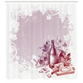 thumbnail image 3 of Ambesonne Wine Shower Curtain, Grunge Abstract Framework, 69"Wx84"L, Lilac and White, 3 of 3