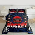 thumbnail image 3 of Homewish Hockey Theme Bedding Comforter Set,Ice Hockey Helmet Twin Comforter Sets,Red Black Bedding Set For Kids,Microfiber Bedroom Decor Reversible,2pcs, 3 of 9