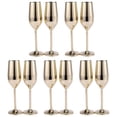thumbnail image 1 of 10 Unids Copas de Champaña Inoxidables Una Prueba de Golpes Cepillado Oro Boda Tostado Flautas de Champán Copa, 1 of 8