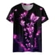 thumbnail image 3 of Gibobby Playera de Manga Corta con Cuello Redondo Camiseta manga corta con cuello redondo y estampado moda informal para mujer(Morado,G), 3 of 4