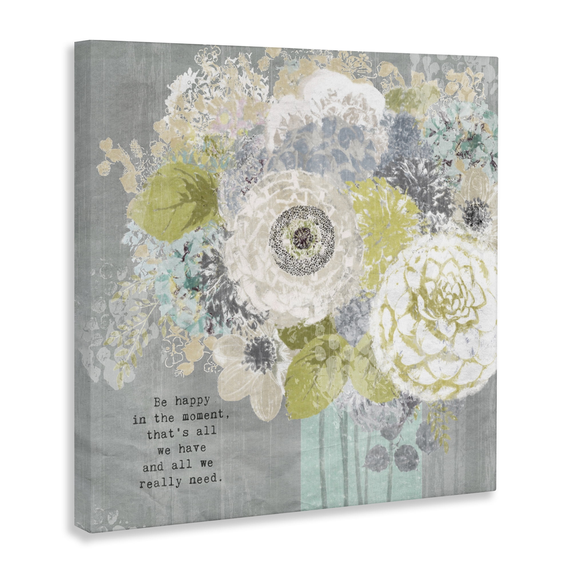 Stupell Industries Happy In The Moment Canvas Wall Art, design by Suzanne Nicoll
