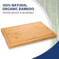 thumbnail image 3 of Tabla de cortar Hiware Bamboo de 3 piezas con ranura para jugo, 3 of 6