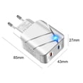 thumbnail image 2 of Cargador de teléfono de 28 W Carga rápida 3.0 USB Cargador de pared de carga rápida Adaptador de corriente, 2 of 6
