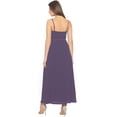 thumbnail image 3 of eloria Women's Long A-line Dress Party Wear Strip Dress Size: M | Color: Purple, 3 of 5