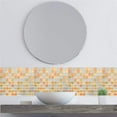 thumbnail image 6 of VANCORE Peel and Stick Backsplash Wallpaper Tiles - 9.3"x9.3" 3D Mosaic Self Adhesive Tiles Wallpaper for Kitchen Backsplash, 4 Pack, 6 of 7