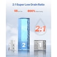 thumbnail image 5 of VEVOR Reverse Osmosis System, 800 GPD 8-stage Tankless Reverse Osmosis Water Filter, NSF Certified TDS Reduction, Under Sink Water Filtration System with Smart Display Faucet, 2:1 Pure to Drain Ratio, 5 of 9