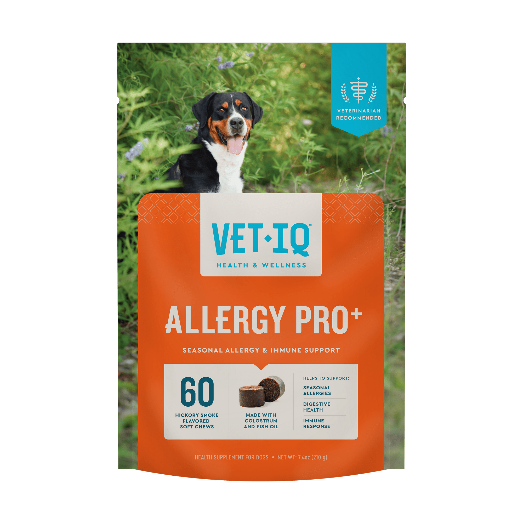 VetIQ Allergy Pro+ Soft Chews for Dogs Allergy Relief & Immune Support, Hickory Smoke Flavor, 60 Count