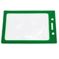 thumbnail image 4 of Vertical Color-Frame Badge Holder - Clear Vinyl Window Protector with Color Border for Single Credit Card Size Key Cards and Badges by Specialist ID (Green), 4 of 5