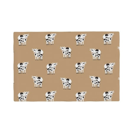 

Placemats Set of 4 / 6 cow calf cute print Placemats for Dining Table Indoor/Outdoors Heat Resistant Washable Placemats 18 x 12
