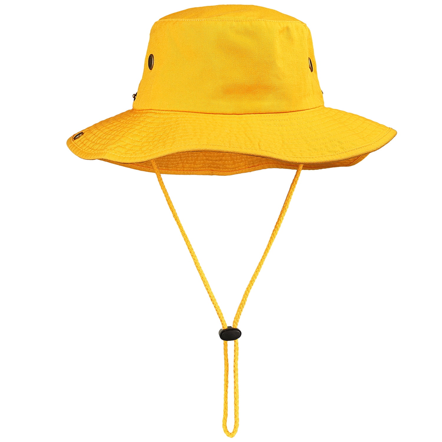 Wide Brim Hiking Fishing Safari Boonie Bucket Hats 100% Cotton UV Sun  Protection For Men Women Outdoor Activities S/M Orange Camo 