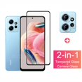 thumbnail image 2 of Película protectora de cámara y vidrio 9D 2 en 1 para Xiaomi Redmi Note 12 4G Note 12 Pro 5G 11 10 9 8 Pro Plus Max Pro + 10S 11S 5G Deng Xun unisex, 2 of 2