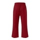 thumbnail image 5 of ICHUANYI ClearanceFashion Womens Casual Solid Color Elastic Loose Pants Straight Wide Leg Trousers With Pocket ICHUANYI WER202308040283, 5 of 5