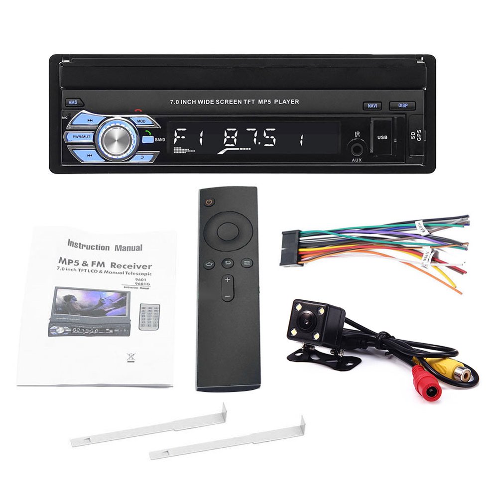 7" Car Car MP5 Player Stereo RDS AM FM Radio GPS Navigation Retractable