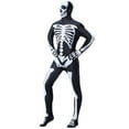 thumbnail image 5 of Men Women Skeleton Halloween Costume Bodysuit Jumpsuit Cosplay Outfit, 5 of 6