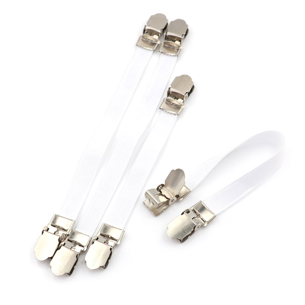 IRONING BOARD COVER CLIPS PACK OF 4 FASTENERS LAUNDRY ELASTICATED STRAPS