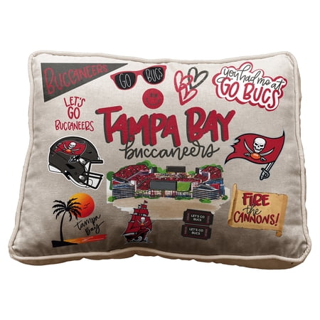 Pegasus Tampa Bay Buccaneers 19 Loco Fan Canvas D-cor Pillow
