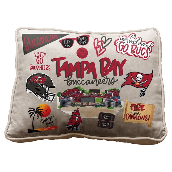 Pegasus Tampa Bay Buccaneers 19" Loco Fan Canvas D-cor Pillow