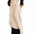 thumbnail image 4 of Women'S Turtle Neck Sweater Fall Winter Long Sleeve Chunky Knitted Trendy Pullover Tops Color XXL, 4 of 9
