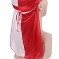 thumbnail image 3 of Bonnet Unisexe en Soie Bicolore à Longue Queue Bonnet Bandana Cosplay, 3 of 6