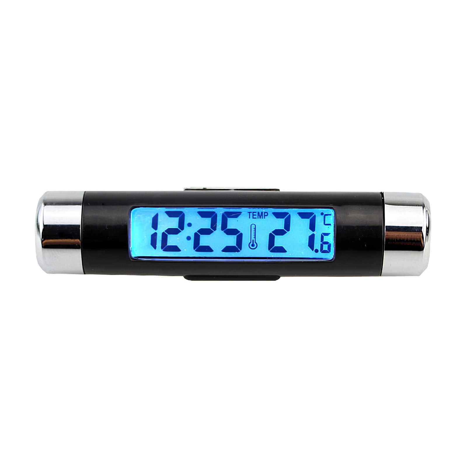 Mini LED Digital Car Air Vent Clock Thermometer Temperature Auto LCD Lights US 