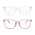 thumbnail image 1 of wonima44 Blue Light Glasses for Woman Men - 2 Pack Bluelight Glasses Womens Mens for Reading Gaming Computer Blue Light Blocking Glasses Lentes Eyeglasses Anti Eyestrain UV Glare Protection Pink Clear, 1 of 1