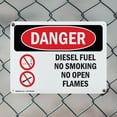 thumbnail image 5 of (2 Pack) Diesel Fuel No Smoking No Open Flames OSHA Danger Sign 14 Inch X 10 Inch Plastic Sign, Weather Resistant, UV Protected for Workplace, Business, and Construction Site, Made in, 5 of 8
