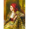 thumbnail image 2 of Renoir, Pierre-Auguste 12x14 Gold Ornate Wood Framed with Double Matting Museum Art Print Titled - Odalisque, 2 of 4