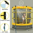 thumbnail image 2 of Canddidliike 55" Recreational Trampoline for Kids ​with Safety Enclosure Net and Water Sprinkler - Yellow, 2 of 10